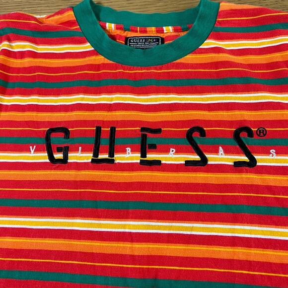 GUESS x J Balvin Vibras Tour Stripe Tee Size Extra Large Streetwear Urban - Picture 4 of 7